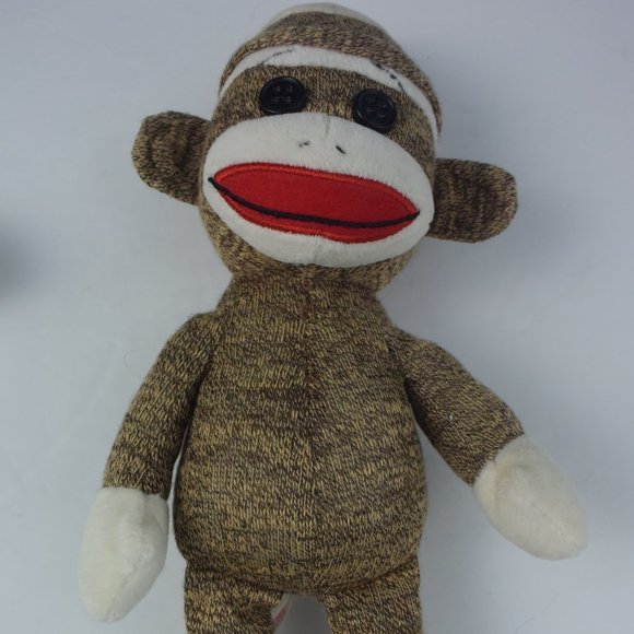 Vintage Handmade Sock Monkey & Ty Beanie "Socks" the Monkey - Picture 2 of 10